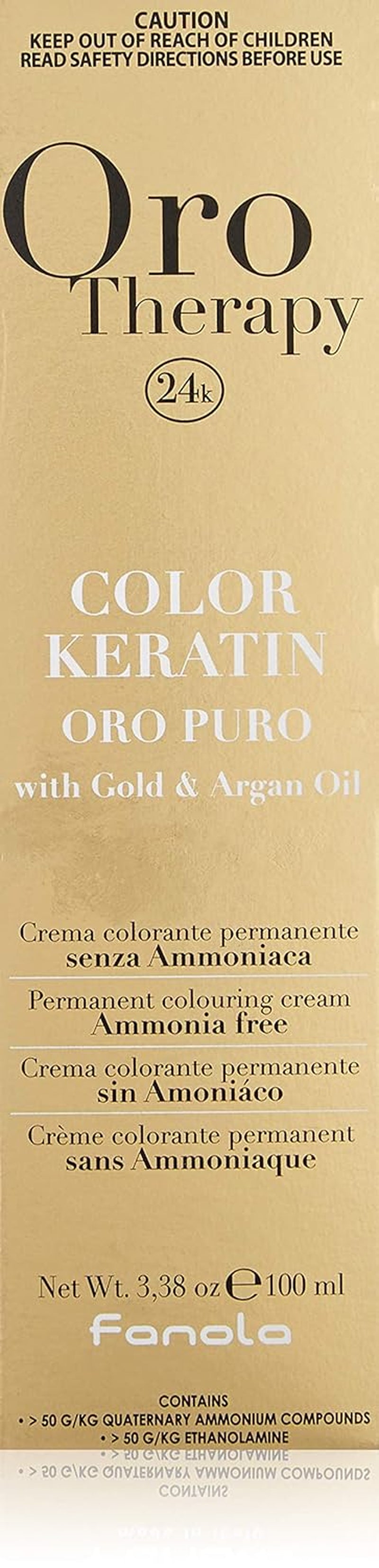 Fanola Oro Therapy Color Keratin 5.0 100ml Hårfarve Naty Shop 5 Lysebrun