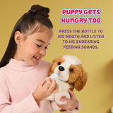 Little Live Pets My Really Real Puppy – Patches; Interaktiv hvalp; over 60 lyde/reaktioner; realistisk udseende; 1 af 72 varianter; legesæt med bæretaske; batterier inkluderet; i alderen 5+