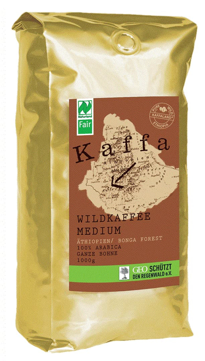 Økologiske vilde kaffe mellemstore bønner 1000 g