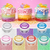 Spiselig glitter - 6G madfarvepulver til chokolade, jordbær, muffins, kager, fondant (lilla)