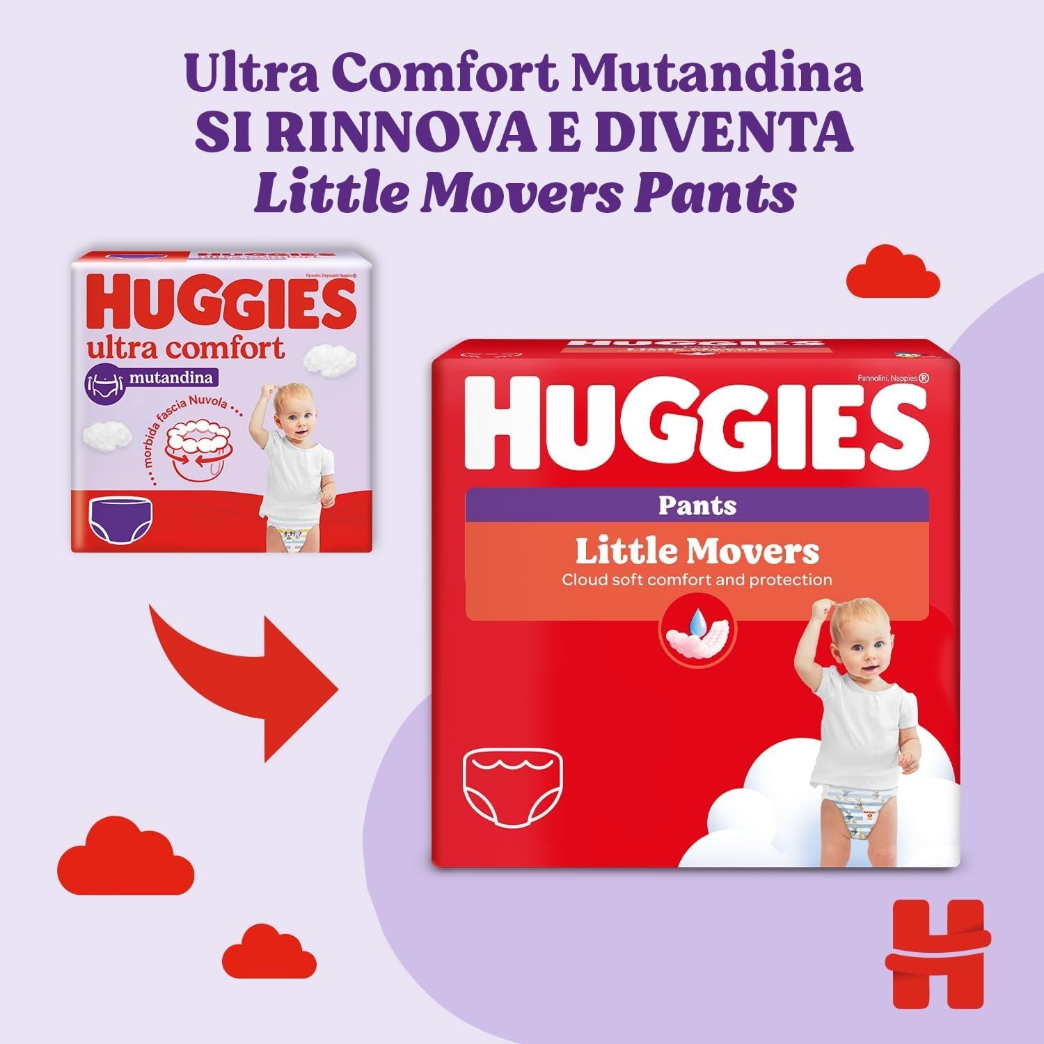 Huggies Ultra Comfort, trussebleer, størrelse 5 (12-17 kg), pakke med 68 trussebleer