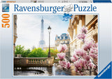 Ravensburger Puslespil 12000366 - Spring in Paris - 500 brikkers puslespil til voksne og børn over 12 år Puslespil Naty Shop Gammelt design