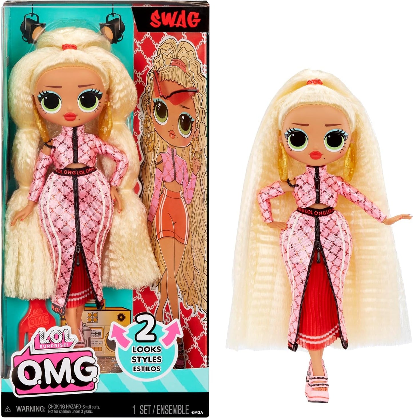 LOL overraskelse! OMG Fashion Doll - Gaveemne - Med masser af overraskelser, inklusive foranderlig mode og fantastisk tilbehør - Fantastisk til børn fra 4 år og opefter, Pink