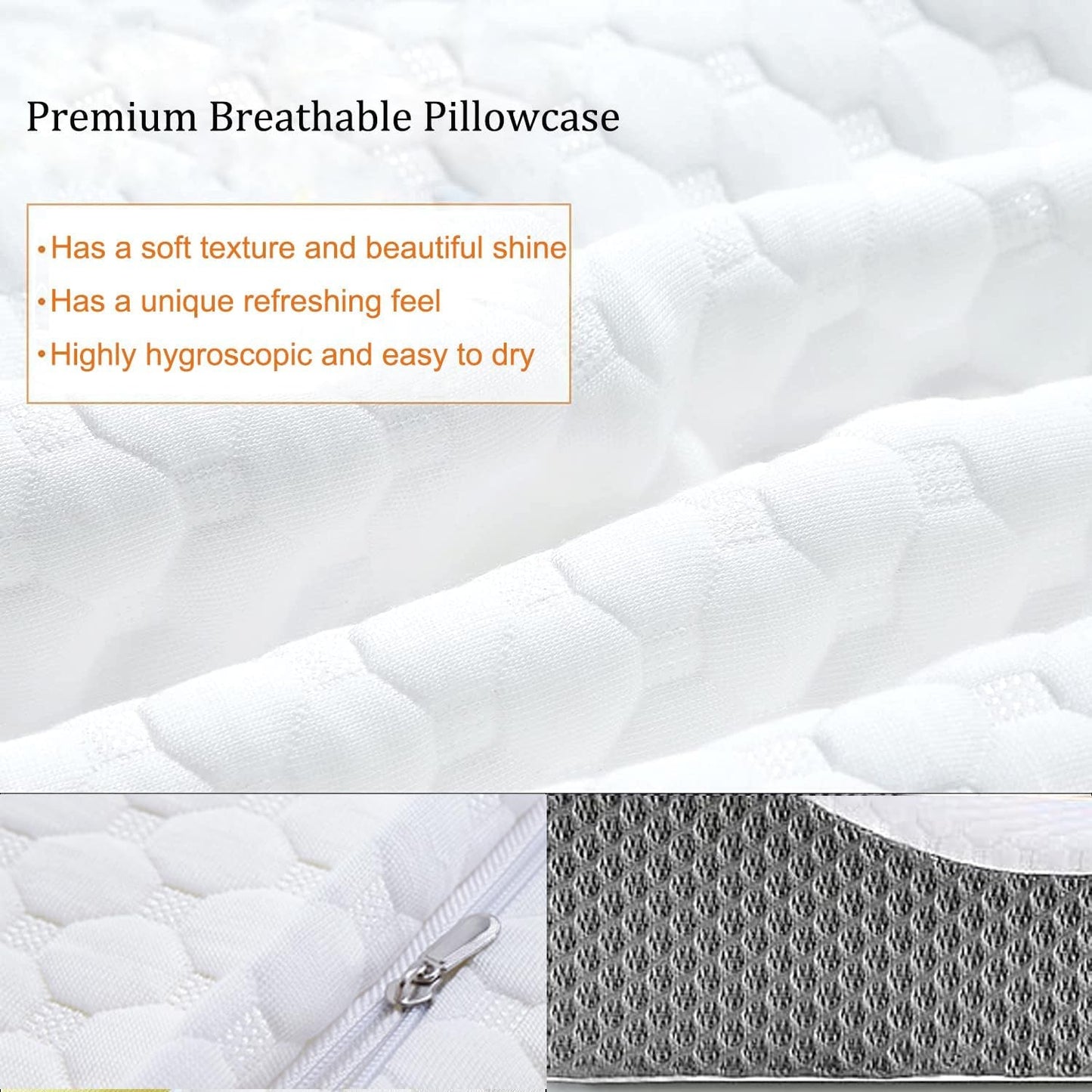 Ecosafeter Memory Foam pude Nakkestøttepude Ergonomisk nakkepude til forskellige sovestillinger med aftageligt betræk Cervikale ortopædiske puder Naty Shop