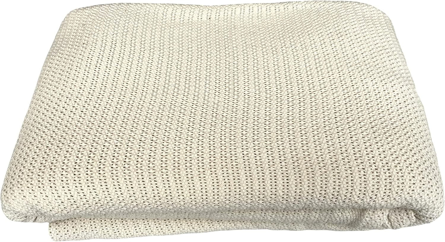 Familiesengetøj Pink celletæppe til dobbeltseng, bomuld, vendbart stort sengetæppe, letvægts, termisk, blødt, traditionelt celletæppe, 230 X 230 cm dyner og dyner Naty Shop Cremefarve 230X230Cm