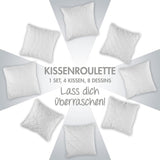 Traumnacht Komfortabel roulettepude, Sæt med 4 puder, Med quiltet betræk og skumfyld, 40 X 40 cm, Øko-Tex certificeret, Lavet efter den tyske kvalitetsstandard Naty Shop standardpuder