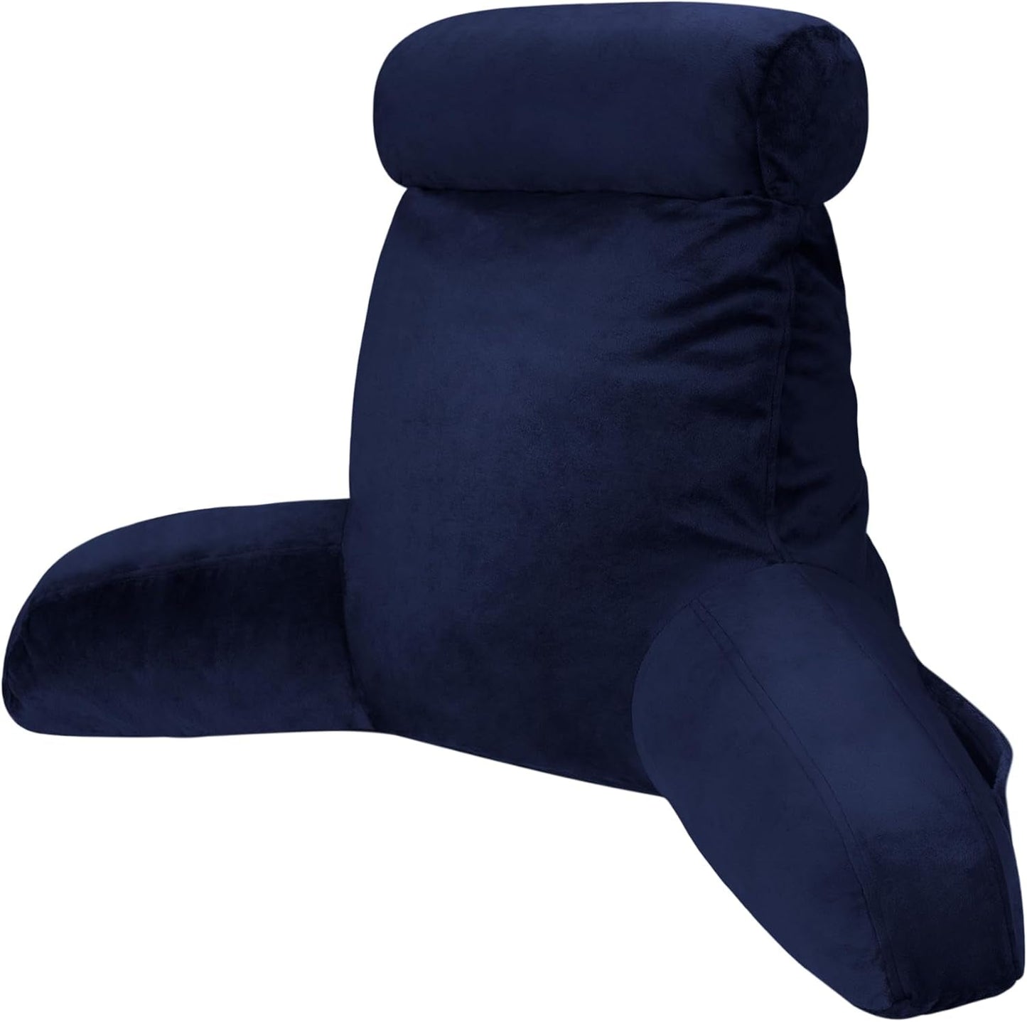 INFANZIA læsepude med armlæn, memoryskum, ergonomisk støtte til sofa og seng, marineblå
