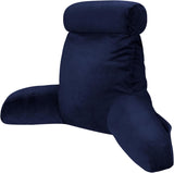 INFANZIA læsepude med armlæn, memoryskum, ergonomisk støtte til sofa og seng, marineblå