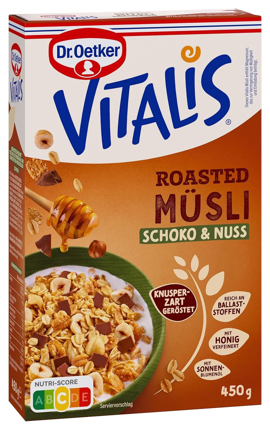 Dr. Oetker Vitalis ristet müsli med tranebær og græskarfrø: ristet müsli med tørrede tranebær, pakke med 8 (8 x 501 g)
