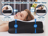 SUPA MODERN Memory Foam Pude Side Sleeper Kølepude 60X40 Ortopædisk Bagside Mave Nakke Smertelindring Nakkepude Ortopædiske Cervikal Puder Naty Shop