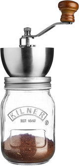 Kilner morgenmadskrukke med ske / 350 ml, Ø 9,5 cm / 5 stk | takeaway müsli kop / giftfri / glasbeholder med låg til müsli, grød og yoghurt / overnight havre beholder Mad opbevaringskasser Naty Shop Kaffekværn