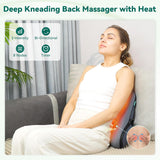 Snailax Ergonomisk lændestøttepude med massage og varme, Shiatsu rygpude med memoryskum, sædepude med 3 massageintensiteter | 2 varmeniveauer | 3 timere | behagelig siddestilling