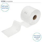 Kleenex standardrulle 8441 toiletpapir - 2-lags toiletpapir - 6 pakker med 6 ruller x 600 ark hver, hvid (36 ruller/21.600 ark i alt)