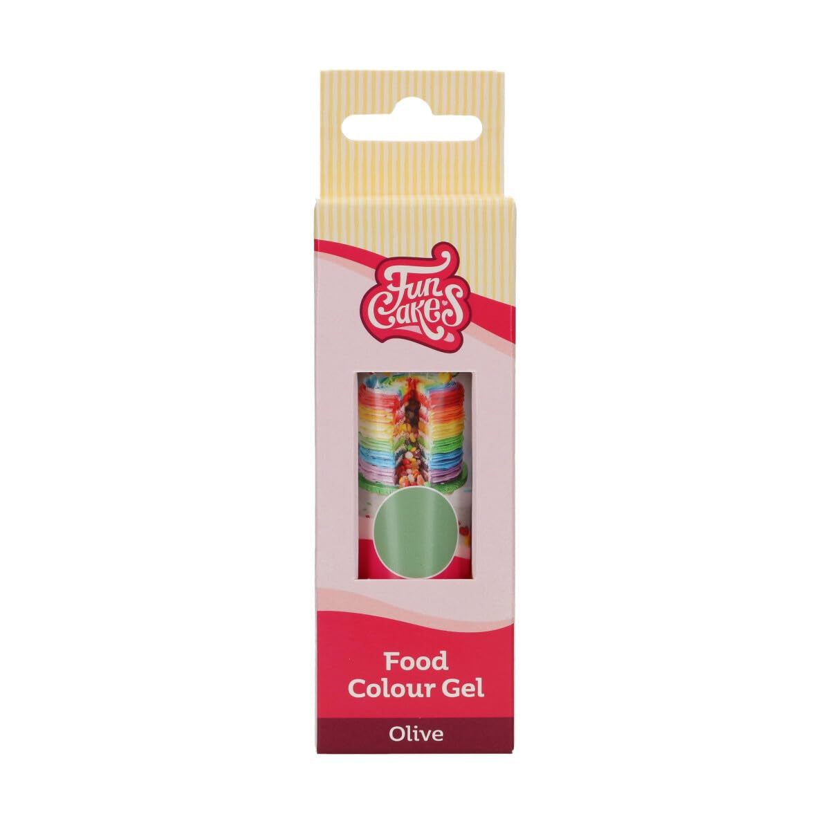 Funcakes Gel Olive food coloring: Highly concentrated food coloring for dough, cream, fondant and marzipan. Nem dosering. Enkelt dråbe for at skabe levende farver. Halal. 30 g.