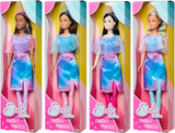 Simba Steffi Love Fantasy Princess, 4 assorterede farver, kun én genstand sendt, prinsessedukke med kappe og glitterstriber, 29 cm, 3+