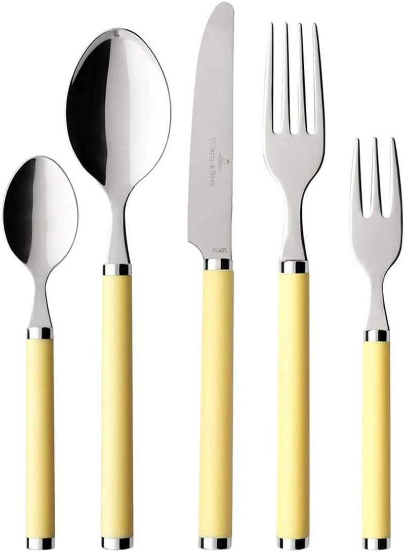 Villeroy And Boch - Play, Sunny Day bestiksæt, 30 stk, til 6 personer, rustfrit stål/plastikgreb i gult Kitchen Naty Shop