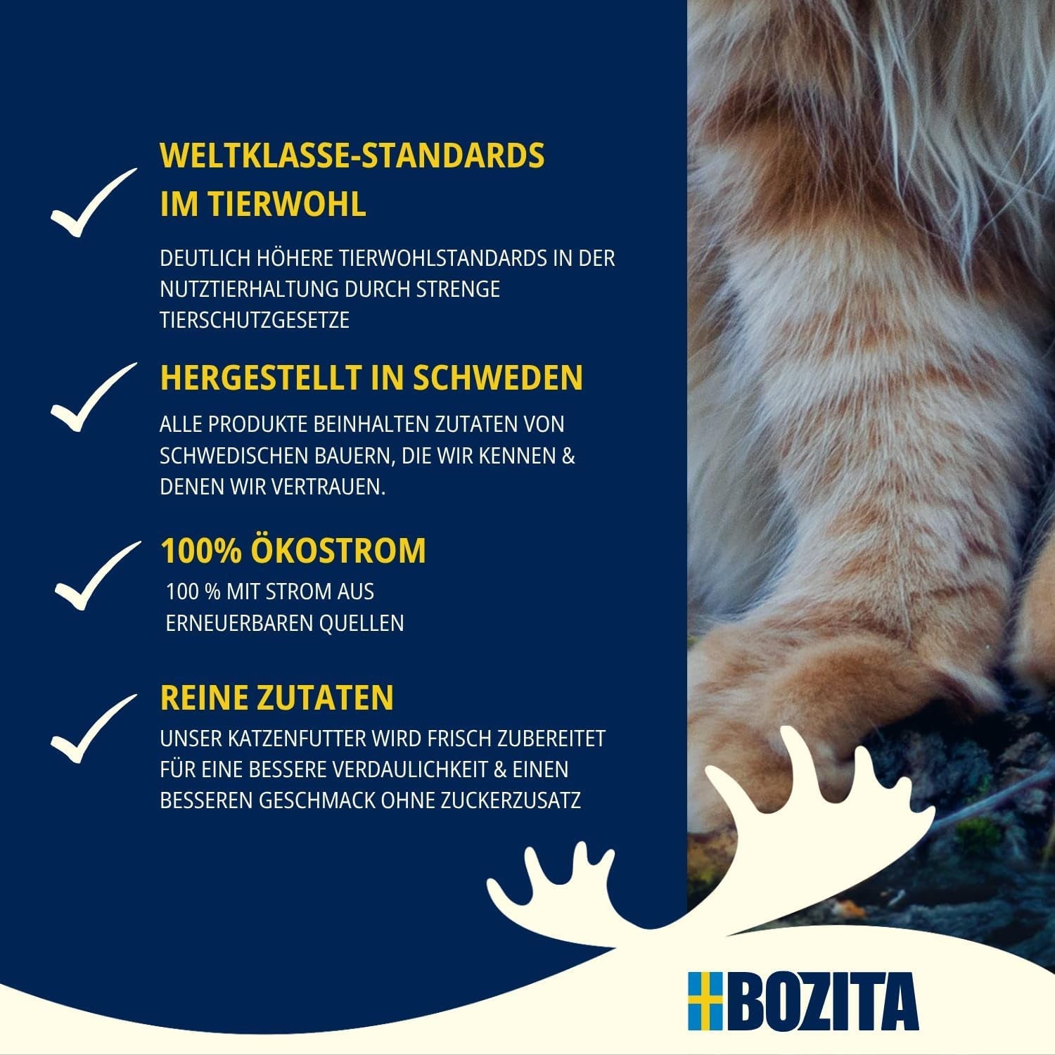 Bozita Mousse Ocean Mix - 12 x 85 g våd kattefoder med tun, laks eller gul torsk - kornfri, sukkerfri og kunstige farver - med postbiotika for en sund tarmflora