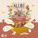 ALLOS Amaranth Crunchy Nobleuss | Økologisk müsli Nut Oats Cereal til den lille Cereal Naty Shop