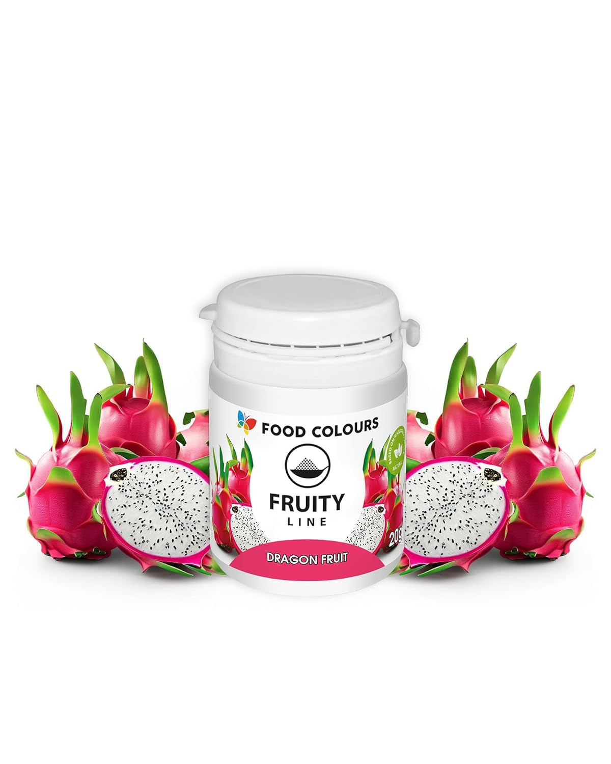 Madfarvepulver naturlig farve Fruity Line BLUEBERRY 20G naturligt farvepulver til cremer glasur svampdej i pulverform madfarve til drinks gelé