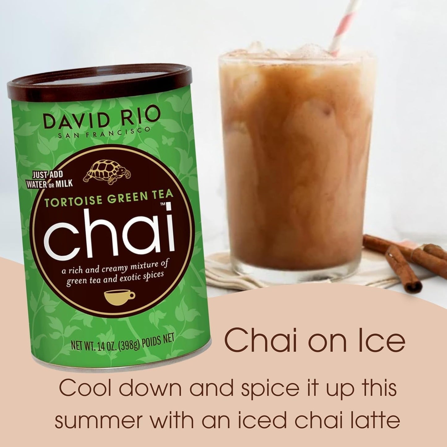 David Rio - Tortoise Green Chai, karton (1 x 398 g)