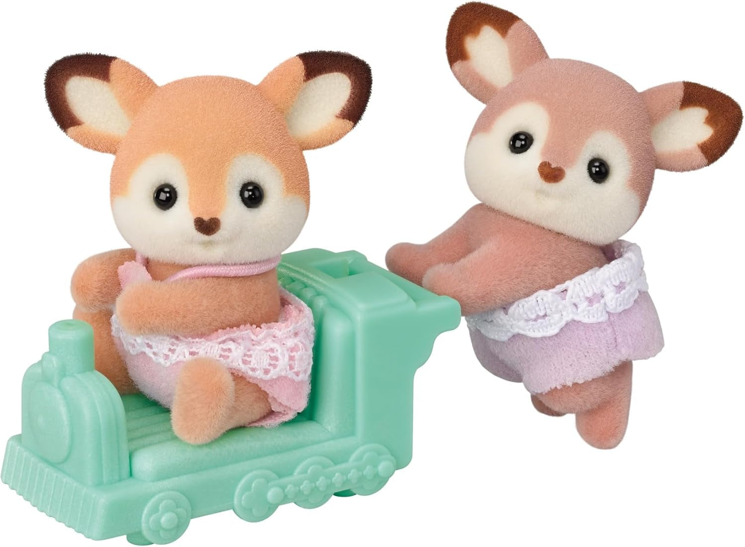 Sylvanian Families 5800 Deer Twins, dyrefigur legesæt, skovdyr figurer, legetøj fra 3 år og opefter