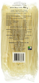 Risnudler - Thai, 5 mm brede risbåndsnudler, lavet af rismel - 17 x 400 g