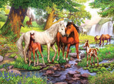 Ravensburger børnepuslespil - 12904 Vilde heste ved floden - 300-stykkers hestepuslespil til børn fra 9 år og ældre i XXL-format Puslespil Naty Shop