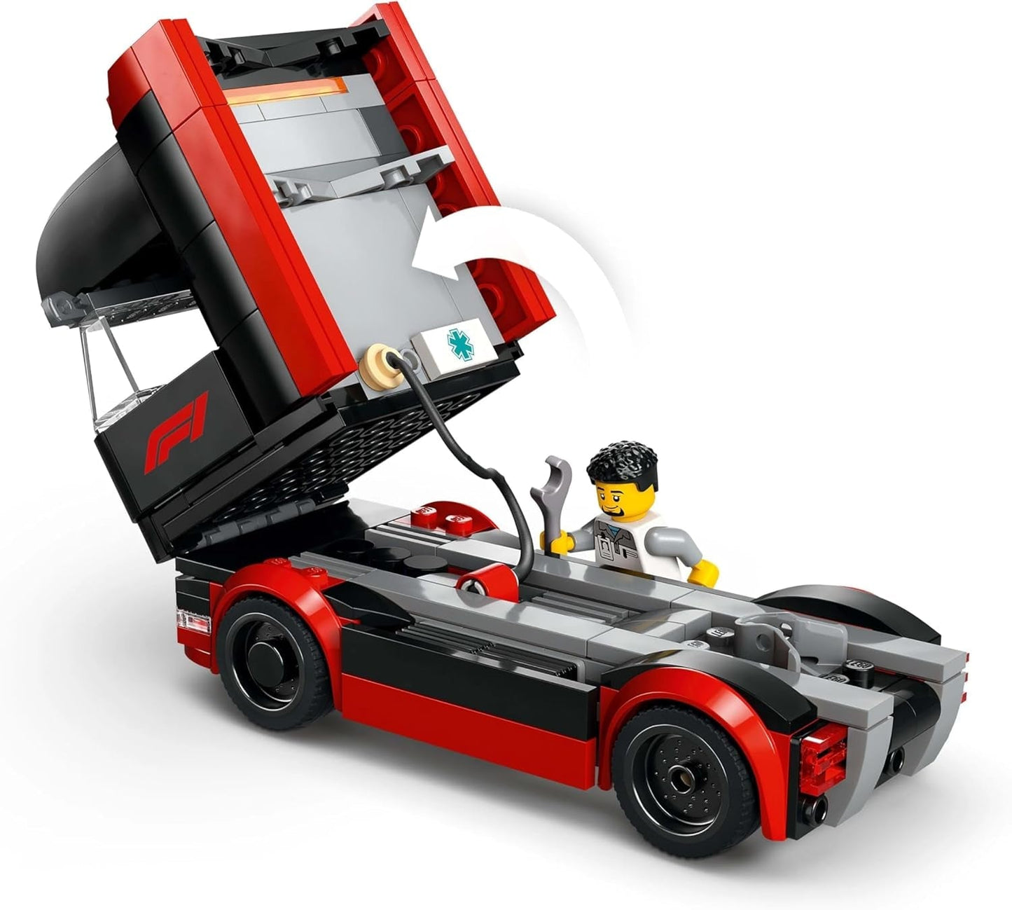LEGO City F1 Transporter med RB20 & AMR24 F1 racerbiler - Legetøjsbiltransporter til Red Bull & Aston Martin Formel 1 Teams - Inkl. 5 minifigurer - Gave til drenge og piger i alderen 8+ 60445 Byggesæt Besuche den LEGO-Store