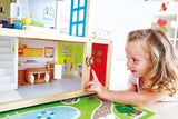 Hape Dukkevilla 10-værelses trædukkehus Kreativt rollespil inklusive møbler og tilbehør Pædagogisk legetøj for 3 år og opefter