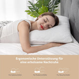 EGO HOME memory foam pude 40x80 cm med strimlet memoryskum - Åndbar, ergonomisk nakkestøttepude til side-, ryg- eller mavesovende - Oeko-Tex certificeret - Vaskbart betræk