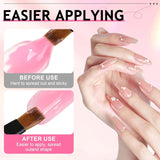 Polygel Nail Solution, Poly Gel Slip Solution Negle Kit, Polygel Liquid Nail Solutions 75 ml, 5 neglespidsklips, 3 neglebørster, 1 krystalkop, 100 rengøringsark
