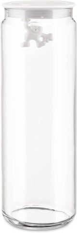 Alessi "Gianni" køkkenkrukke i glas med forseglet låg, termoplastisk harpiks, sort, 27,5 x 13,5 x 28 cm Fødevarekasser Naty Shop Glas, Hvid 25 X 13,5 X 20 Cm