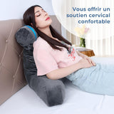 INFANZIA ergonomisk læsepude med armlæn, memory foam rygstøtte, grå, M