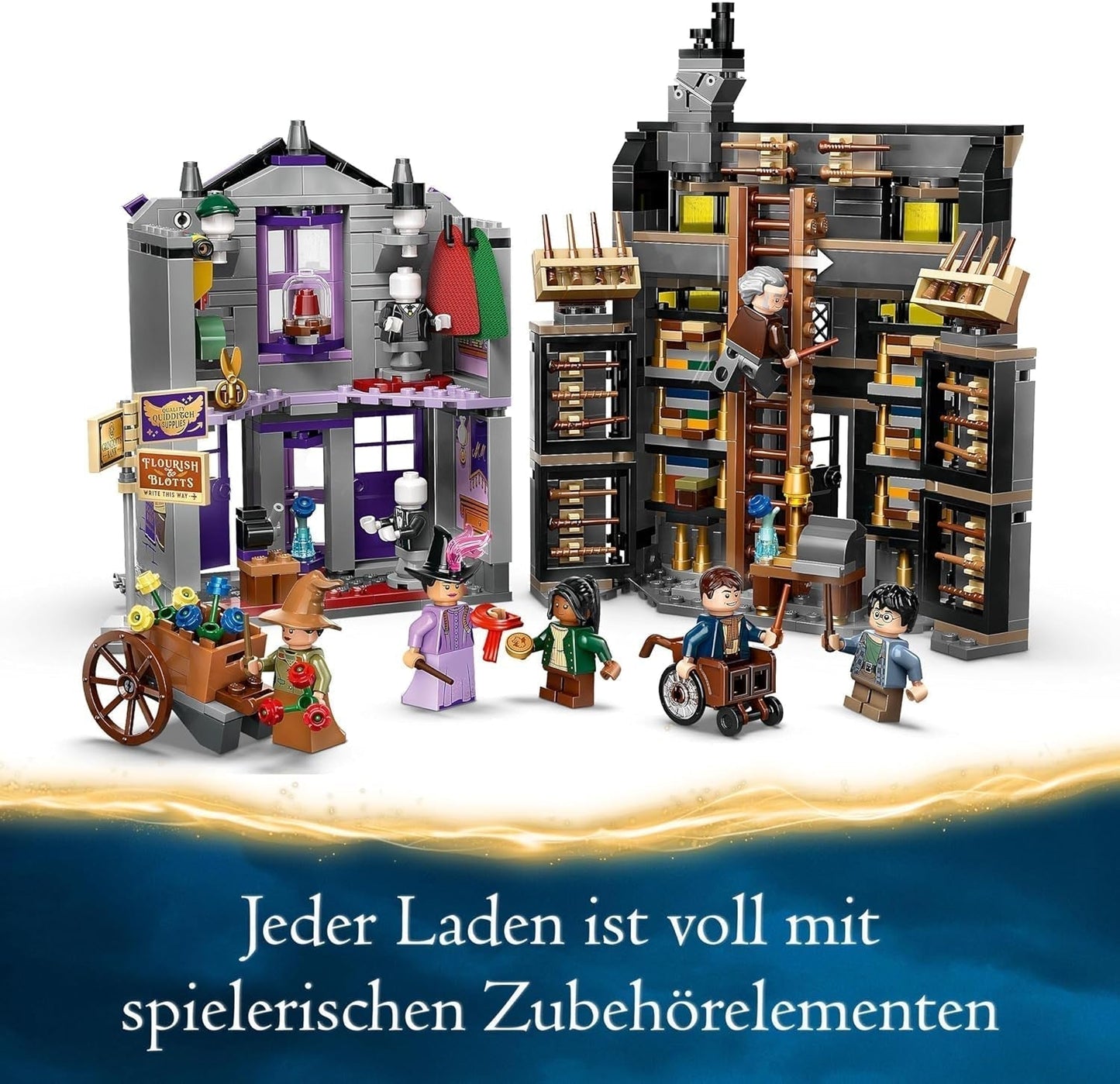 LEGO Harry Potter Ollivanders & Madam Malkins dragter, Lands Of Diagon Alley, Legesæt til børn, Troldmandslegetøj, Fantasy gaver til piger, drenge og fans fra 8 år 76439 Byggesæt Besuche den LEGO-Store