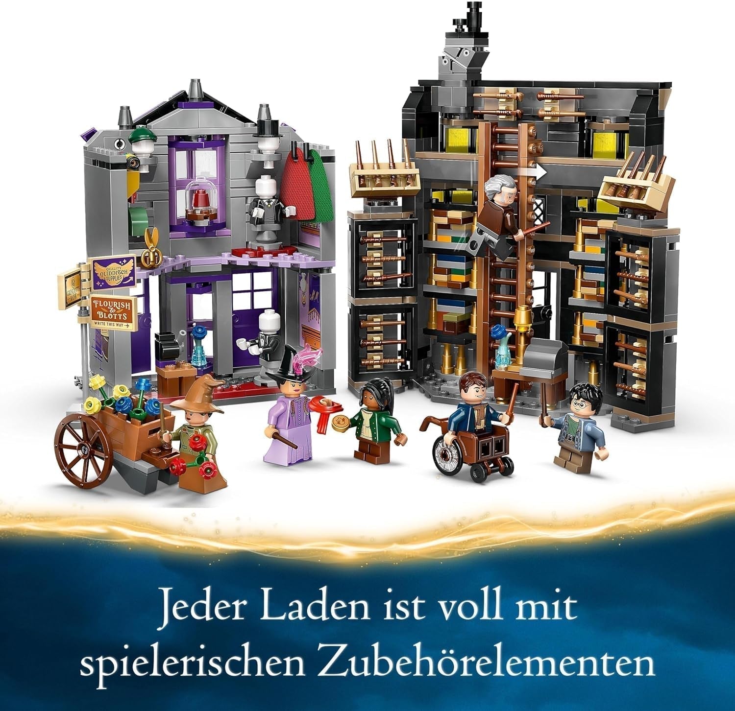 LEGO Harry Potter Ollivanders & Madam Malkins dragter, Lands Of Diagon Alley, Legesæt til børn, Troldmandslegetøj, Fantasy gaver til piger, drenge og fans fra 8 år 76439 Byggesæt Besuche den LEGO-Store