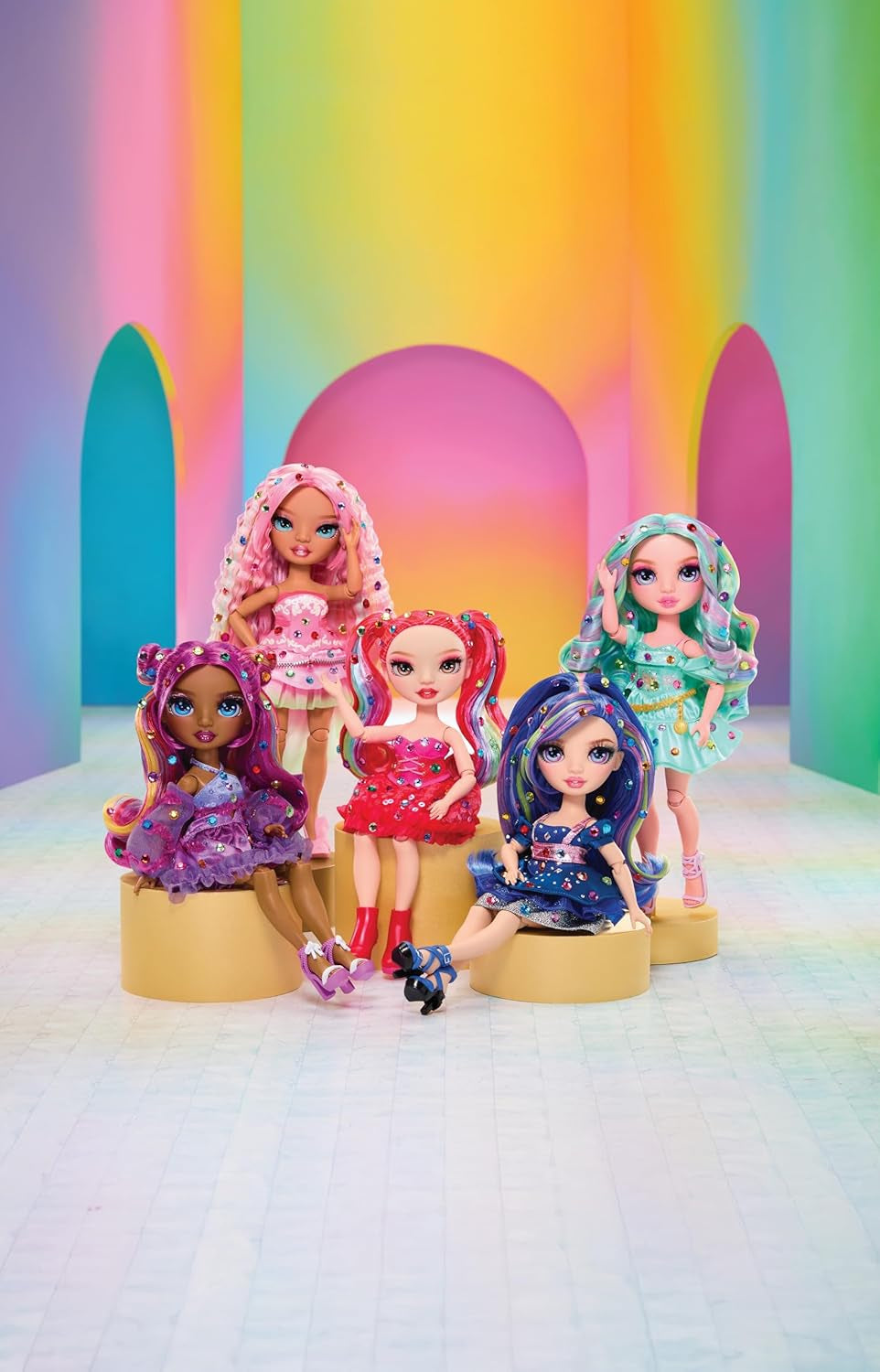 Rainbow High Be Dazzling - Noemie Violette - lilla 28 cm modedukke med dekorationsværktøj, funklende ædelsten og stylingtilbehør