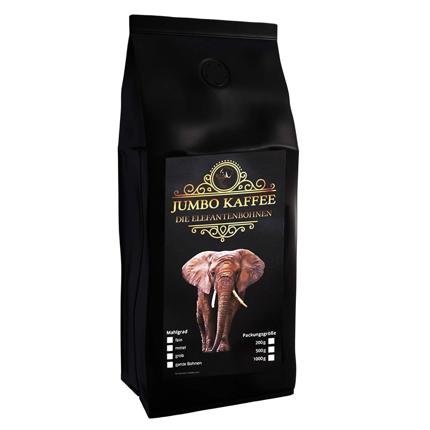 Jumbo Kaffee | Elefantenkaffee Maragogype (1000 g, Whole Bohnen) - Die größten Bohnen der Welt, ohne Säure, ekstra mild