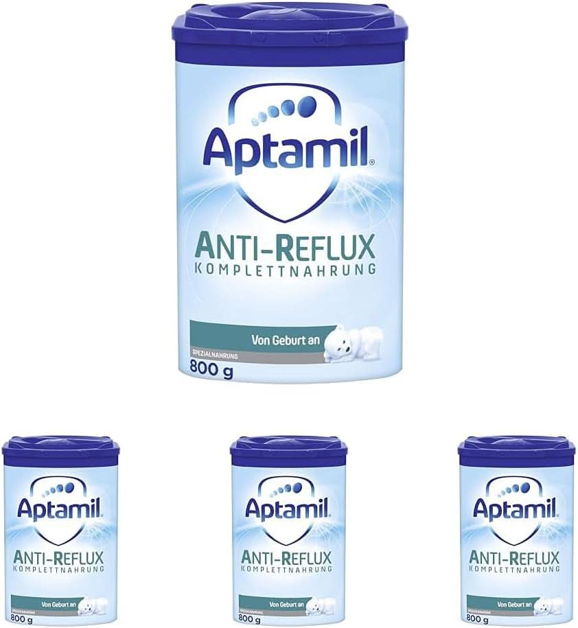 Aptamil Anti-Reflux - fuldfoder fra fødslen, til diætstyring, mælkepulver, 1x 800 g Naty Shop Sæt 4 x 800 gram