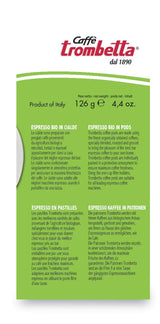 Caffè Trombetta ESE Kaffeepads, Italien Kaffee, Richhaltiges Aroma og samtiger Gesmack Biologisch - 1 Packungen zu je 18 Kaffeepads