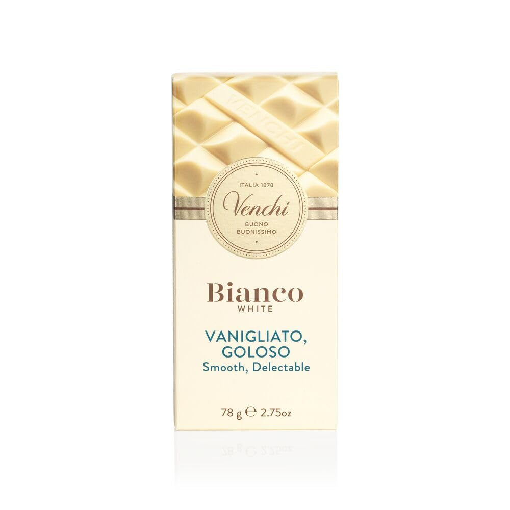 Venchi - Ekstra hvid chokoladebar, 78 g - med vanilje - Glutenfri