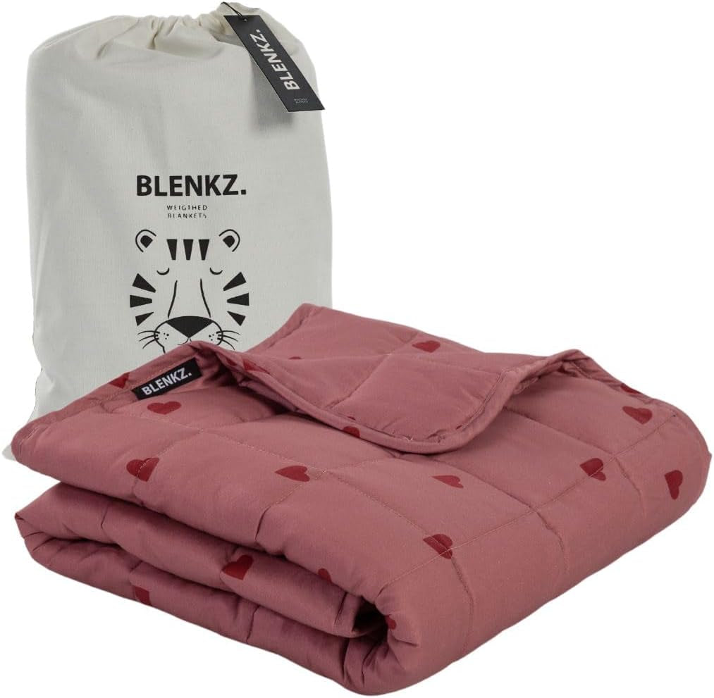 Vægtet babytæppe | 3,5 kg | 100X150cm | Terapi tæppe | Vægtede tæpper | Tungt tæppe (blåt tigeransigt, 3,5Kg-100X150 Cm) BLENKZ Senge og tæpper. Hjerte pink rød 5Kg-140X200Cm
