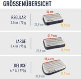 Sea to Summit - Eros dunrejsepude L - Ultralet og oppustelig - 10D materiale - Premium dunpude - Skridsikker - Til vandring og camping - 42 X 28 X 12 Cm - Grå - 95 G Naty Shop rejsepuder