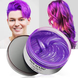 Midlertidig hårfarve, styling af hårfarve til mænd, kvinder, naturlig hårpomade, hårfarvevoks til fest, cosplay og halloween, 4,23 oz (sølvgrå) Naty Shop Violet hårfarve