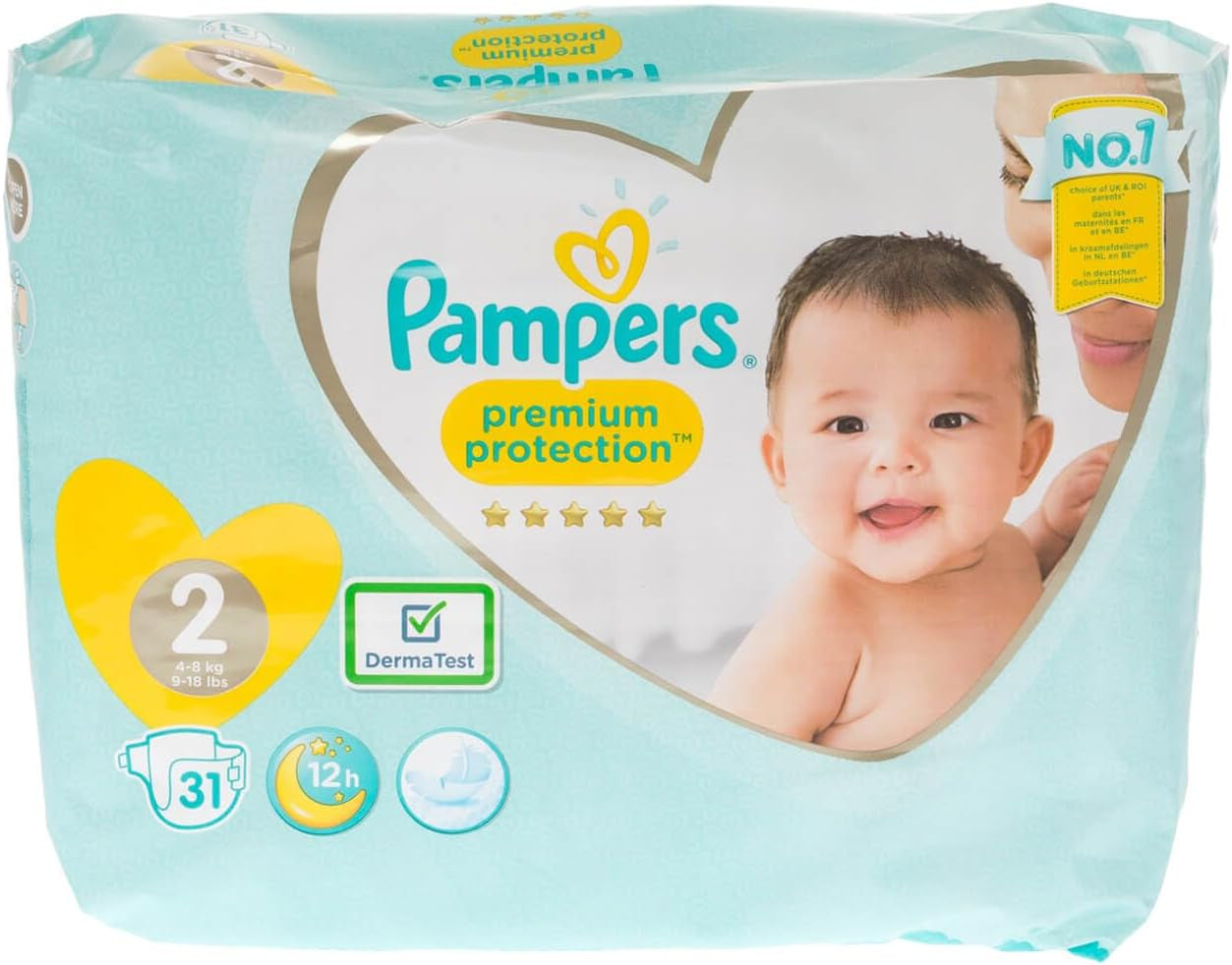 Pampers New Baby str. 1 Nyfødt 2-5 kg ​​Transportpakke, pakke med 4 (4 x 23 stk.)
