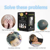 Naturlige ingredienser Instant Black Hair Dye Shampoo, Semi Permanent Black Hair Dye, Nem at bruge, Langtidsholdbar, Naturlige ingredienser (10 stykker, sort) Naty Shop Hair Dye