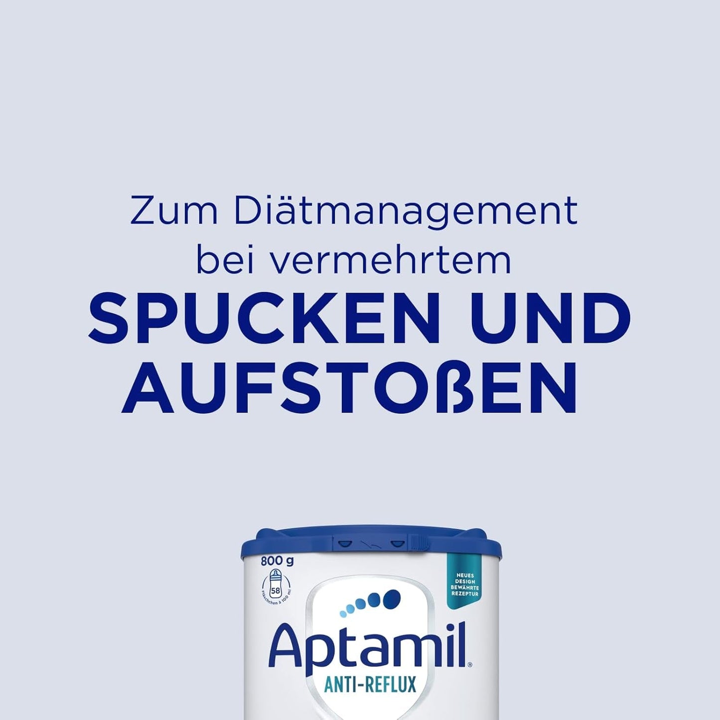 Aptamil Anti-Reflux - Komplet formel fra fødslen Diætstyring Opkastning og opstød Babymad Mælkepulver 1 x 800 g