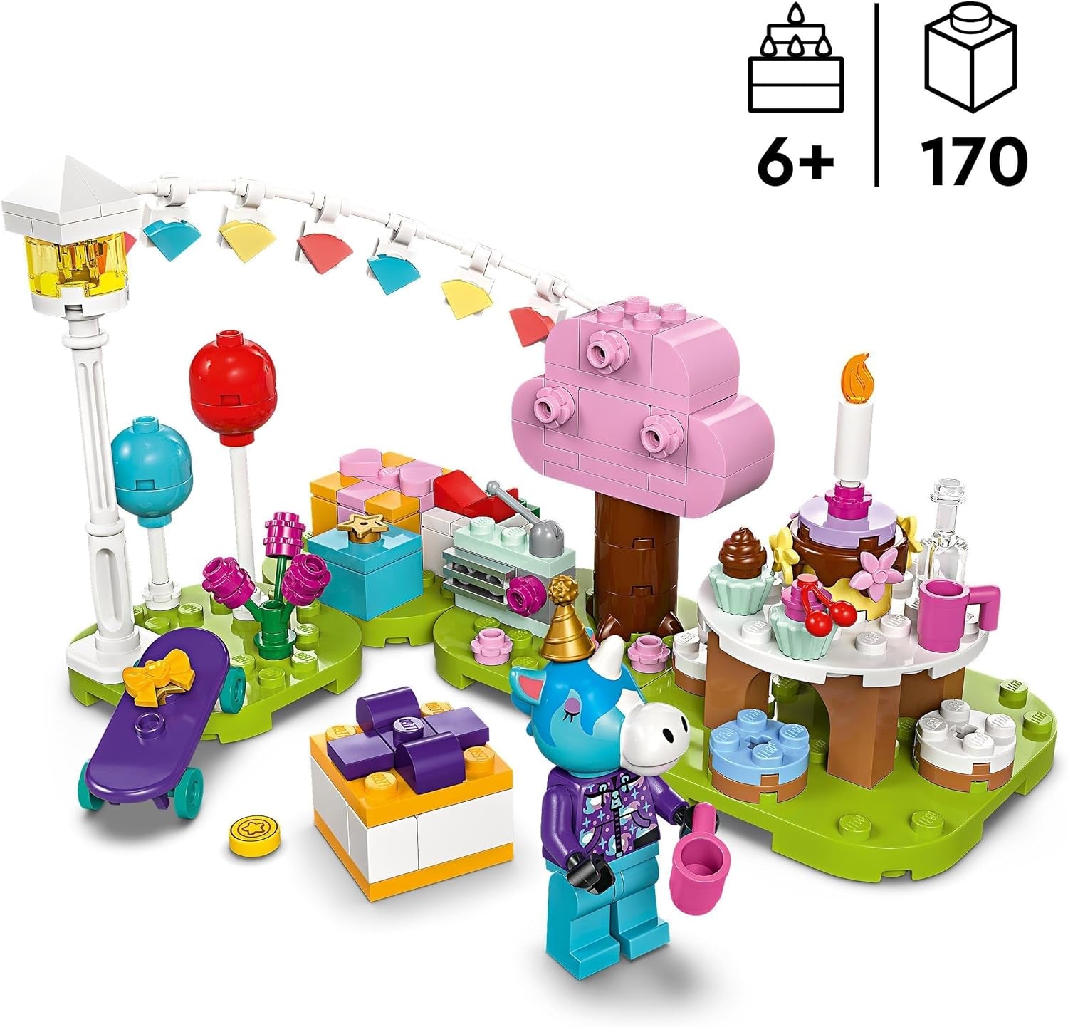 LEGO Animal Crossing Jimmys fødselsdagsfest Kreativt legetøj til børn videospil Heste Dyresæt Gave til piger og drenge 6 år 77046 Byggesæt Besuche den LEGO-Store