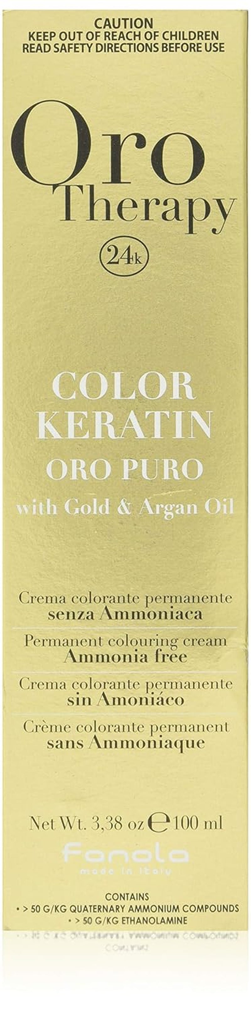 Fanola Oro Therapy Color Keratin 5.0 100ml Hårfarve Naty Shop 10.13 Blond Platinum Beige Extra
