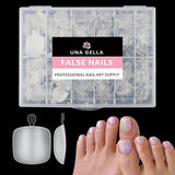 Ballerina Gel Neglespidser 216 stk. 12 Størrelser Soft Gel Negle Tips Full Cover Negle Extension Sæt Semi Matt DIY Home Art