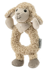 Flocke Sheep Sterntaler Catch Toy - motorisk aktivitetslegetøj til at rasle, røre og lege - plyslegetøj til babyer og børn med rattler som en loyal ven - babylegetøj lavet af blødt, sandfarvet stof Babylegetøj Naty Shop